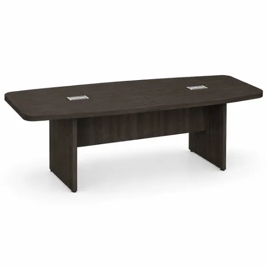 boat shaped conference table with grommets