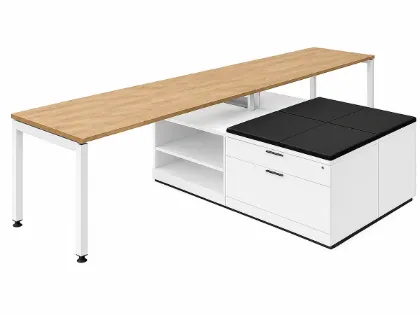 	Executive 2 Person Desk with Storage