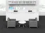 	double reception desk with transaction counters