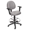 adjustable drafting stool with arms and foot ring