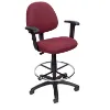 adjustable drafting stool with arms and foot ring