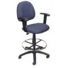 adjustable drafting stool with arms and foot ring