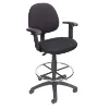 adjustable drafting stool with arms and foot ring