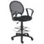 mesh drafting stool with arms and foot ring