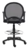 mesh drafting stool with arms and foot ring