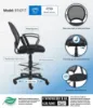 mesh drafting stool with arms and foot ring