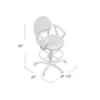 mesh drafting stool with arms and foot ring