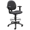 drafting stool with adjustable arms and foot ring