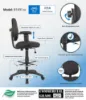 drafting stool with adjustable arms and foot ring