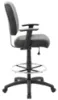 rolling drafting chair with padded vinyl seat and back