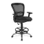 mesh drafting stool with adjustable arms and foot ring