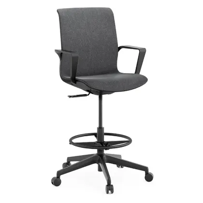 drafting stool with loop arms and foot ring