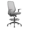 ergonomic mesh drafting stool with seat slider and 2D arms
