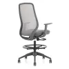 ergonomic mesh drafting stool with seat slider and 2D arms