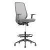 ergonomic mesh drafting stool with seat slider and 2D arms