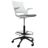 drafting stool with padded arms and 20 inch foot ring
