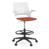 drafting stool with padded arms and 20 inch foot ring