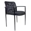 stackable guest chair with arms and mesh back