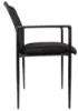 stackable guest chair with arms and mesh back