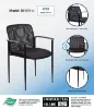 stackable guest chair with arms and mesh back