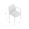 stackable guest chair with arms and mesh back