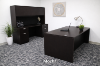 Picture of Executive Desk and Credenza Set with Hutch and Drawers