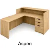 Picture of L Shaped Reception Desk with Locking Drawers and Reversible Return