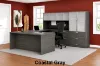 Bow front U shaped desk with storage and hutch