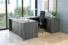 U shaped desk with drawers