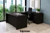 Picture of U Shaped Desk with Drawers and Reversible Bridge