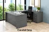 U shaped desk with drawers