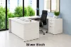 U shaped desk with drawers