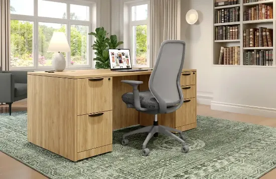 Picture of Modern Pedestal Desk  
