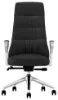 Black leather high back executive chair with tilt lock