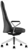 Black leather high back executive chair with tilt lock