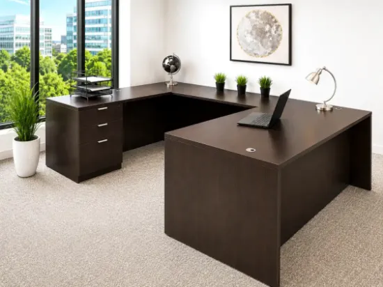 Picture of U Shaped Desk with Storage