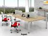 	4 person desk with privacy panels