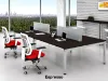4 person desk with privacy panels