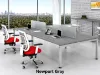 4 person desk with privacy panels