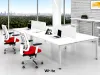 4 person desk with privacy panels