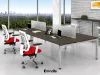 4 person desk with privacy panels