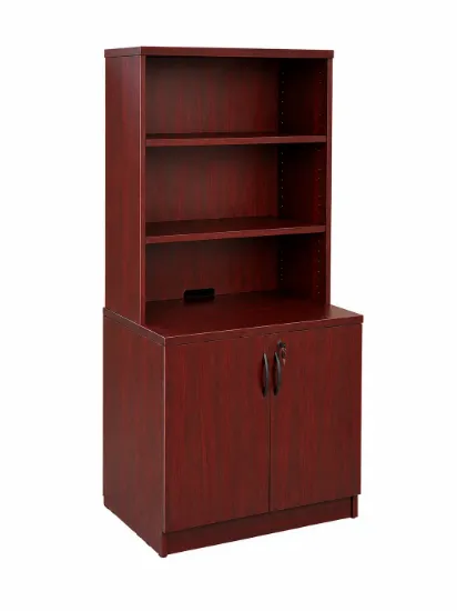 Picture of Office Storage Cabinet with Hutch 
