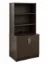 Office storage cabinet with hutch and locking doors