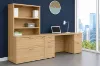 Rectangular Office Desk with Drawers, File Storage and Hutch