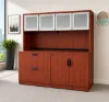 Picture of Storage Credenza with Hutch, Lateral File Drawers and Glass Doors