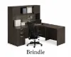 L shaped desk with hutch and drawers