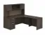 	L shaped desk with hutch and drawers