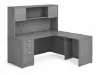 L shaped desk with hutch and drawers