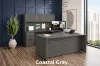 	Bow Front U Shaped Desk with Hutch