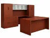 U shaped executive desk with hutch and lateral files